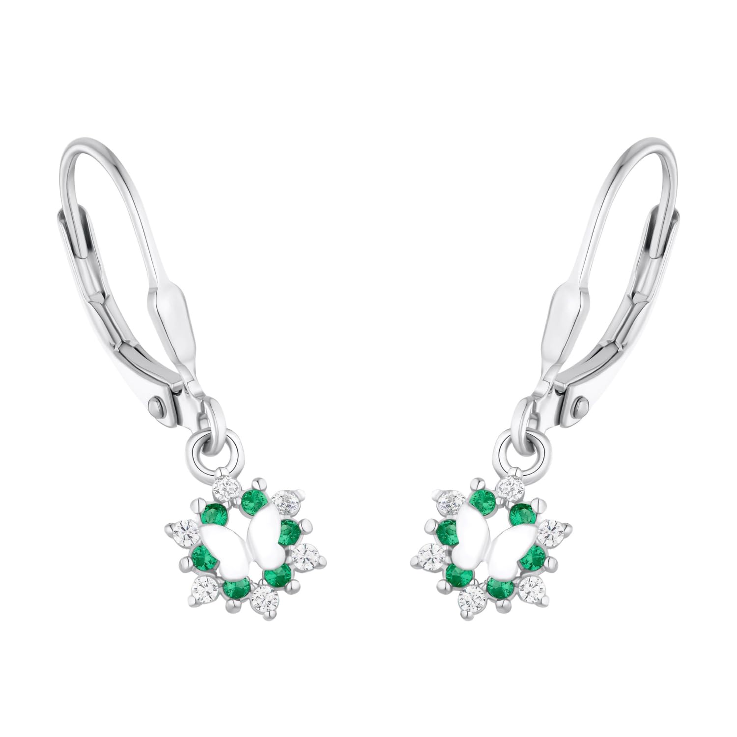 Prinzessin Lillifee Ohrringe 925 Sterling Silber Mädchen Kinder Ohrschmuck, mit Zirkonia synth., Schmetterling, Kommt in Schmuck Geschenk Box