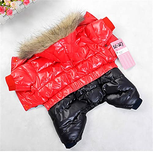 Manteau chaud pour chien grand imperméable rouge taille 12 hiver