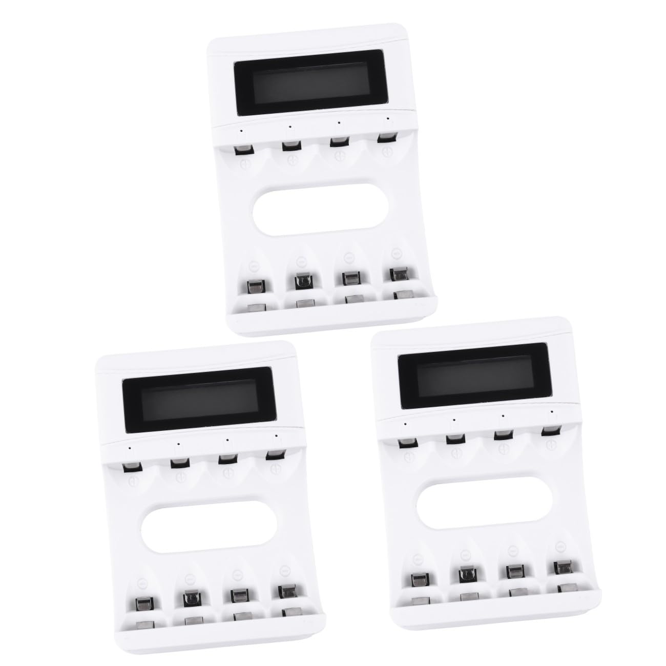 OSALADI 3pezzi Caricatore Usb Lcd Slot Per Batterie Ricaricabili Aa e Aaa Controllo Della Temperatura e Della Tensione Modalità Carica Per Massimizzare La Capacità Delle Batterie
