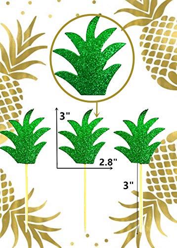 Jevenis 30 Pcs Pineapple Cupcake Toppers Pineapple Donut Toppers Pineapple Cake Decoration Luau Cupcake Toppers For Hawaiian Luau Bridal Shower Tropical Summer #TOP3