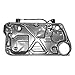AutoandArt Brock Replacement Drivers Front Power Window Lift Regulator with Interior Door Panel Compatible with 1998-2010 New Beetle 1C0837655C