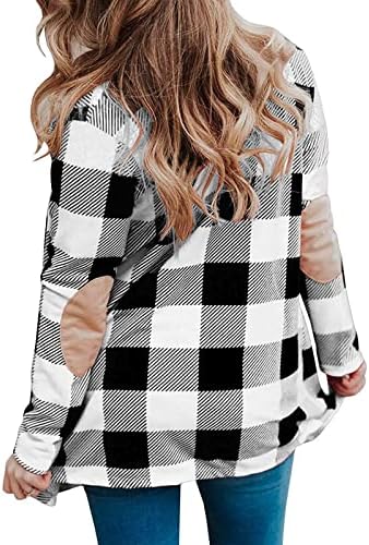 Women's Fashion Plaid Cardigans Long Sleeve Open Front Knitted Sweater Coat Loose Outwear Buffalo Plaid Lightweight Shirts 4 Women's Fashion Plaid Cardigans Long Sleeve Open Front Knitted Sweater Coat Loose Outwear Buffalo Plaid Lightweight Shirts