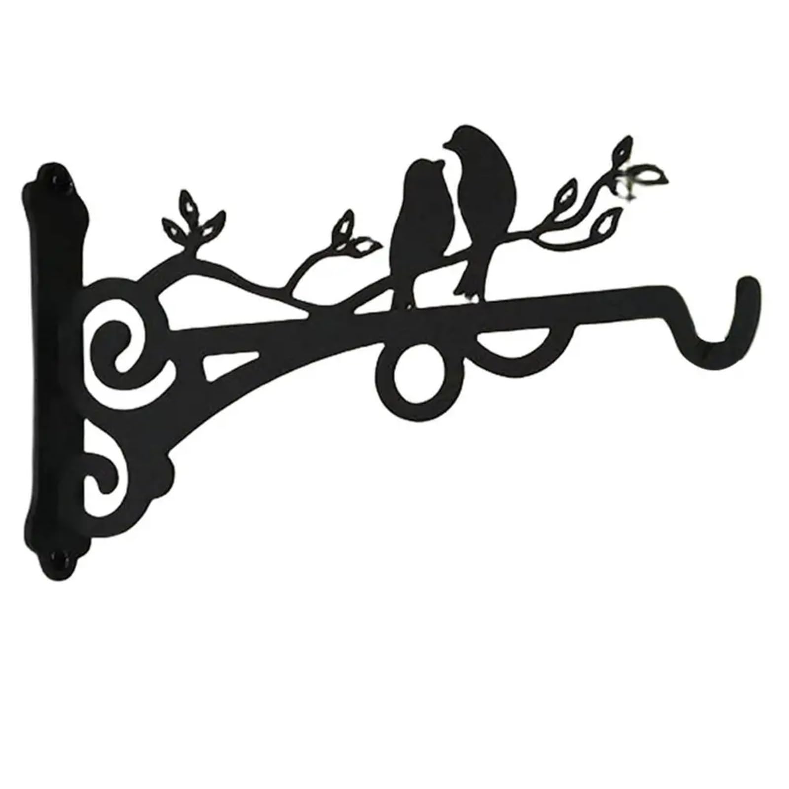 Huwoyg Black B 2 Pcs Plant Bracket Hook Iron Wall Hooks Hanging Plants Flower Pot Basket For Supplies For Plants(Black B)