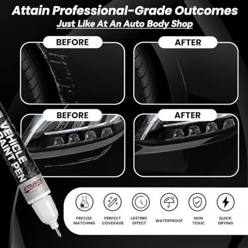 Image of XDOTOAR BLUISH BLACK (ZJ3) Touch Up Paint Compatible with Maruti Suzuki Brezza | Exact Match 2-in-1 Car Scratch Repair Paint Pen | Chip & Nick Repair | Quick Dry Automotive Paint | Includes 1 Disposable Micro Applicator | 18ml