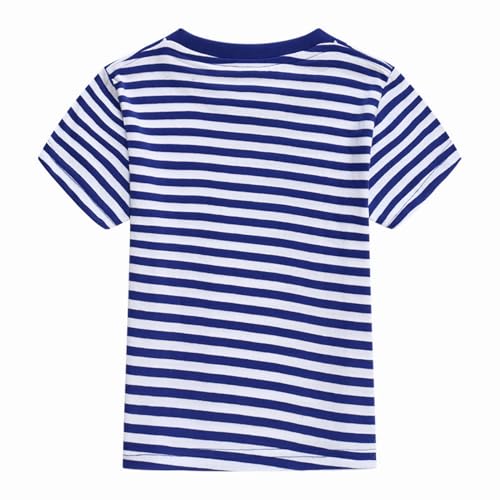 Unisex Kids Classic Striped T-Shirt Girls Boys Crewneck Cotton Jersey Tee2