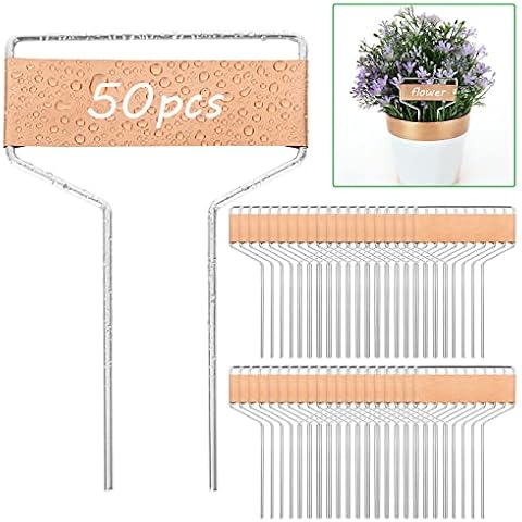 50 PCS Metal Plant Labels Plant Tags 4 Inch Plant Markers For Garden Waterproof Copper Plant Tags Outdoor Garden Label Stakes Reusable Nursery Tags Garden Plant Copper Label For Seedlings Cover