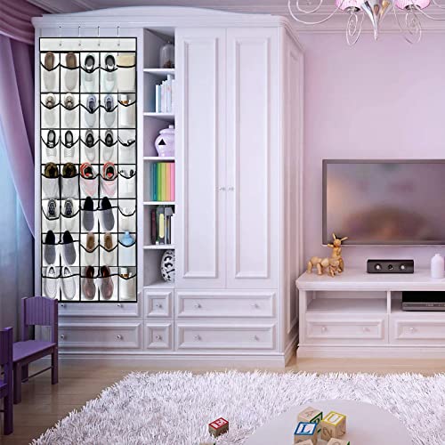 Veebell 35 Pocket Over The Door Shoe Organizer, Door Hanging Storage Shoe Holder Rack For Large Capacity Shoe Organizer For Men And Women Kids Closet Entryway Bedroom Bathroom #TOP5