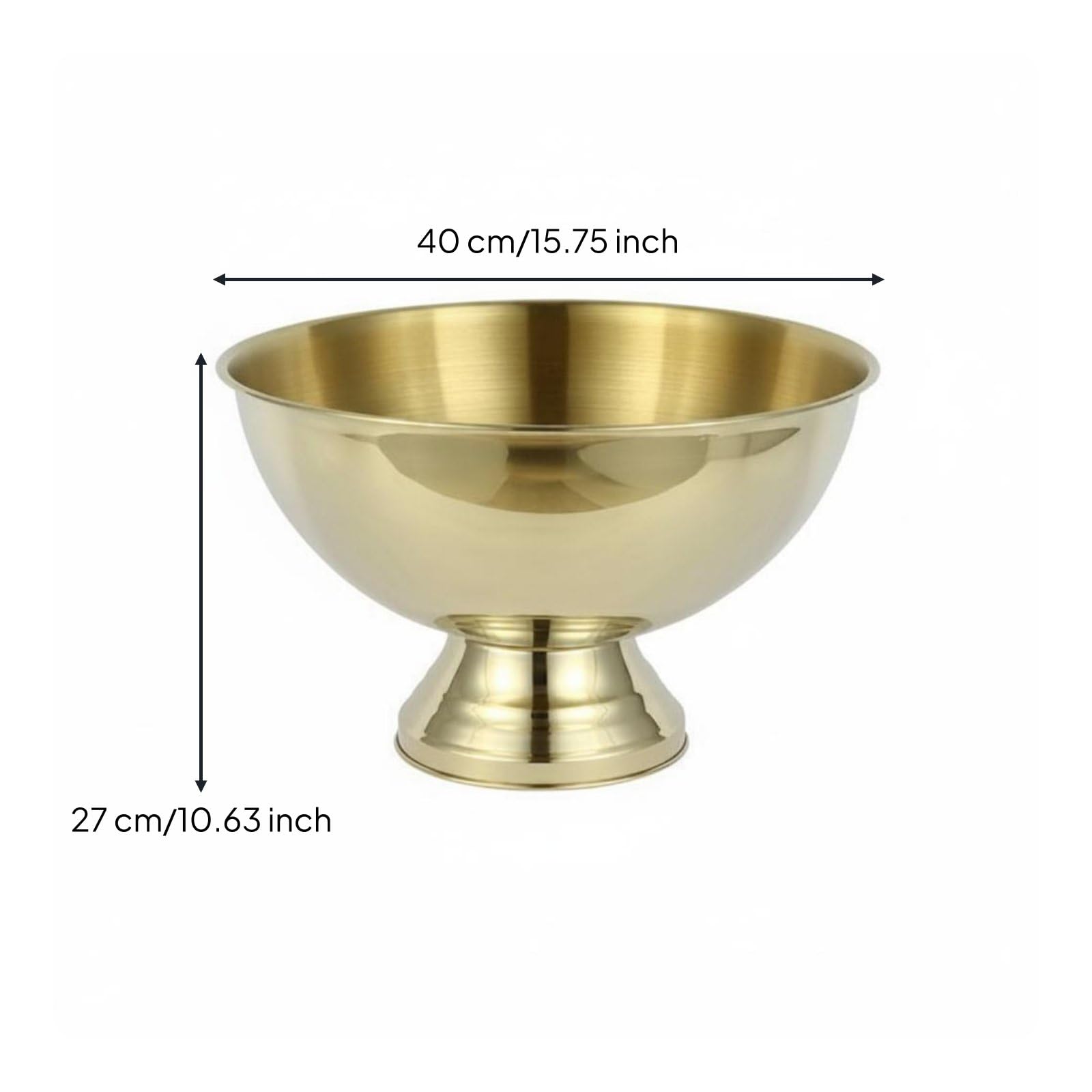 Coppa Champagne Vaso Bicchiere Contenitore Costruito in Acciaio Inox 304 con Ampio Spazio per Bottiglie E Ghiaccio Adatto a Bar Ristorante Eventi Speciali, Oro