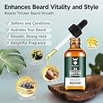 Beard Growth Oil - 2X Concentration Biotin Beard Oil for Men (2 oz) - Natural Mens Beard Oil with Argan Oil, Jojoba Oil and Vitamin, Beard Growth Softener, Moisturizer (Cedarwood) - Image 4