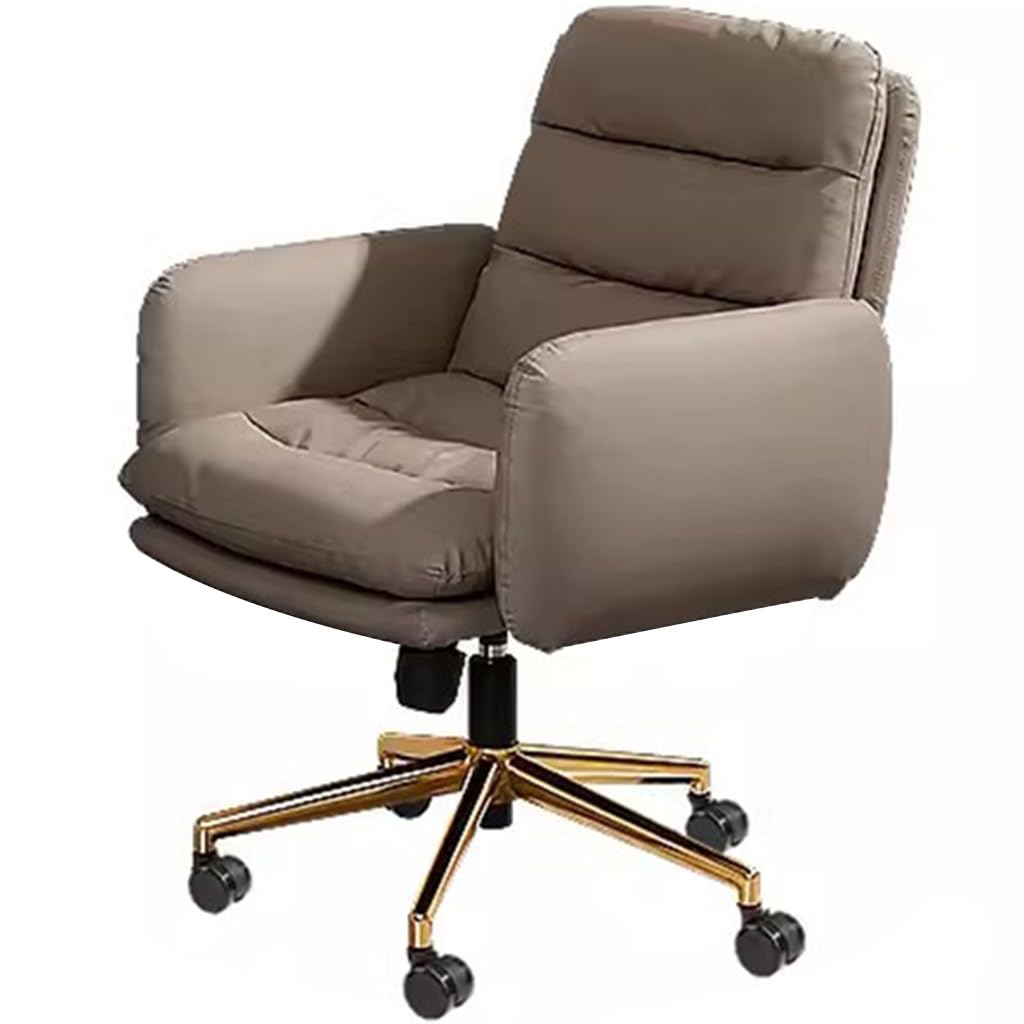 Silla De Oficina Ergonomica 105°-123° Temblor Y Relajación Silla De Ejecutivo, Sillas Directivas Elevables Y Giratorias, Cómoda Silla Ejecutiva, Carga De 125 Kg/275,6 Libras(Grey Brown)