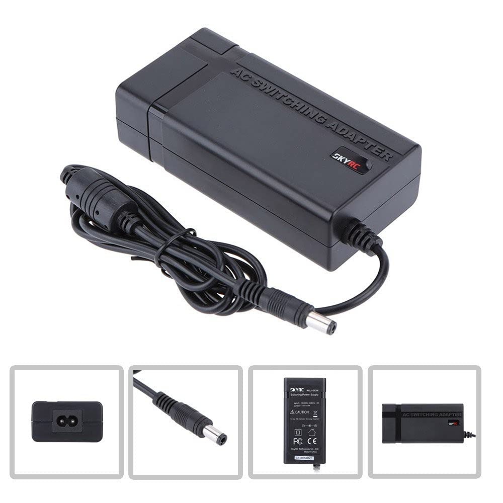 SKYRC SK-200008 Netzteil & Wechselrichter, 60 W, Schwarz Leistungsadapter & Wechselrichter (Innenbereich, 100-240 V, 50/60 Hz, 60 W, 15 V, 4 A)