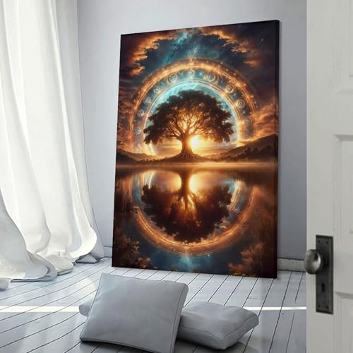 Tableau sur toile Ethereal Tree Portal pour habiller un mur vide de couloir ou grand salon