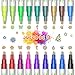 Bolígrafos de Contorno 18 Colores, BOIROS Rotuladores Magicos para Niños, Rotuladores Purpurina, Bolígrafo de Contorno de Doble Línea, Adecuado a Dibujar Tarjeta de Regalo, pósters, Dorado