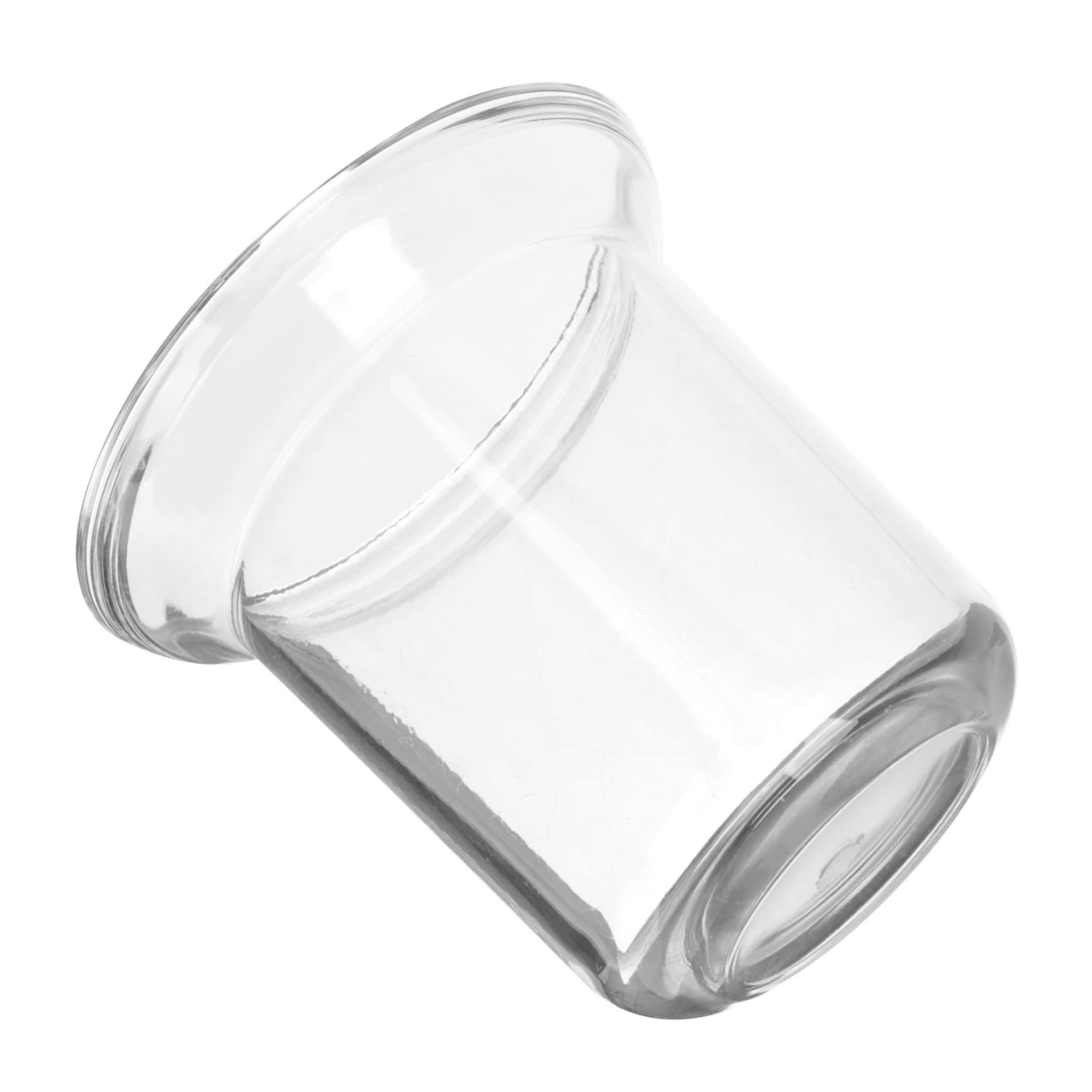 Porte-brosse de salle de bain en verre avec trou d'écoulement pour toilettes