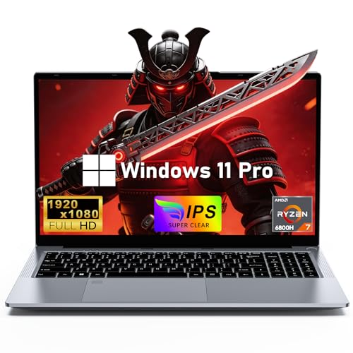 FUNYET 2026 Gaming Laptop, 15.6 Inch Laptop Computer Window 11 Pro, 32GB RAM 1TB SSD, AMD Ryzen 7 6800H(up to 4.7GHz), 2-Year Warranty, FHD 1920 * 1080, Backlit Keyboard for Gaming, Video Editing
