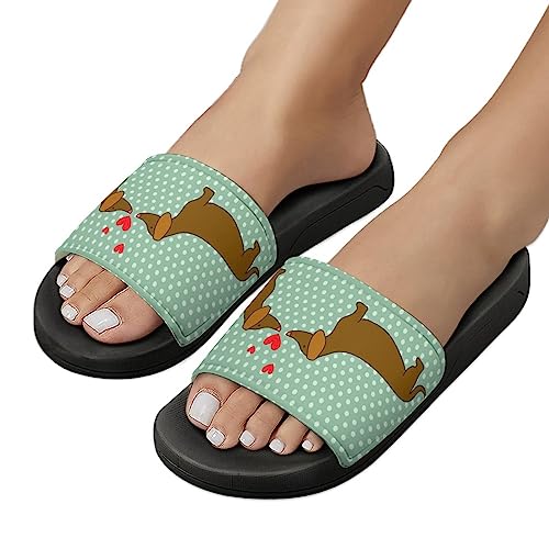 Pantoffeln Für Frauen Dackel Mit Herzen Dusche Sandalen Badeschuhe Hausschuhe Für Männer