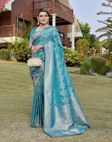 Image of Yashika Women's Pure Kanjivaram Silk Saree Soft Banarasi Style Wedding With Blouse Piece | Saree For Women | New Sari