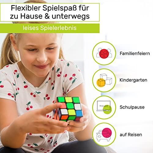 CUBIDI® Original Zauberwürfel 3x3 Klassisch - Typ Los Angeles. Speed Cube 3x3 mit optimierten Dreheigenschaften. Hochwertiger Magic Cube für Anfänger und Fortgeschrittene