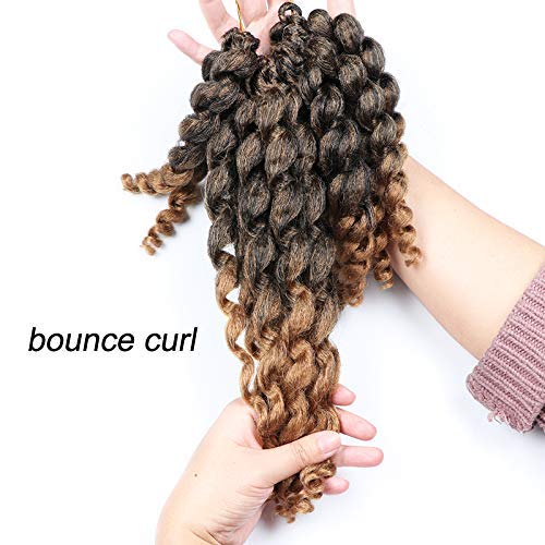 Crochet Braids Hair 2X Ringlet Wand Curl 3 Packs 8 Inch Jamaican Bounce Curl Twist Braiding Hair Extension Freetress Crochet Hair (1B/27) #TOP1
