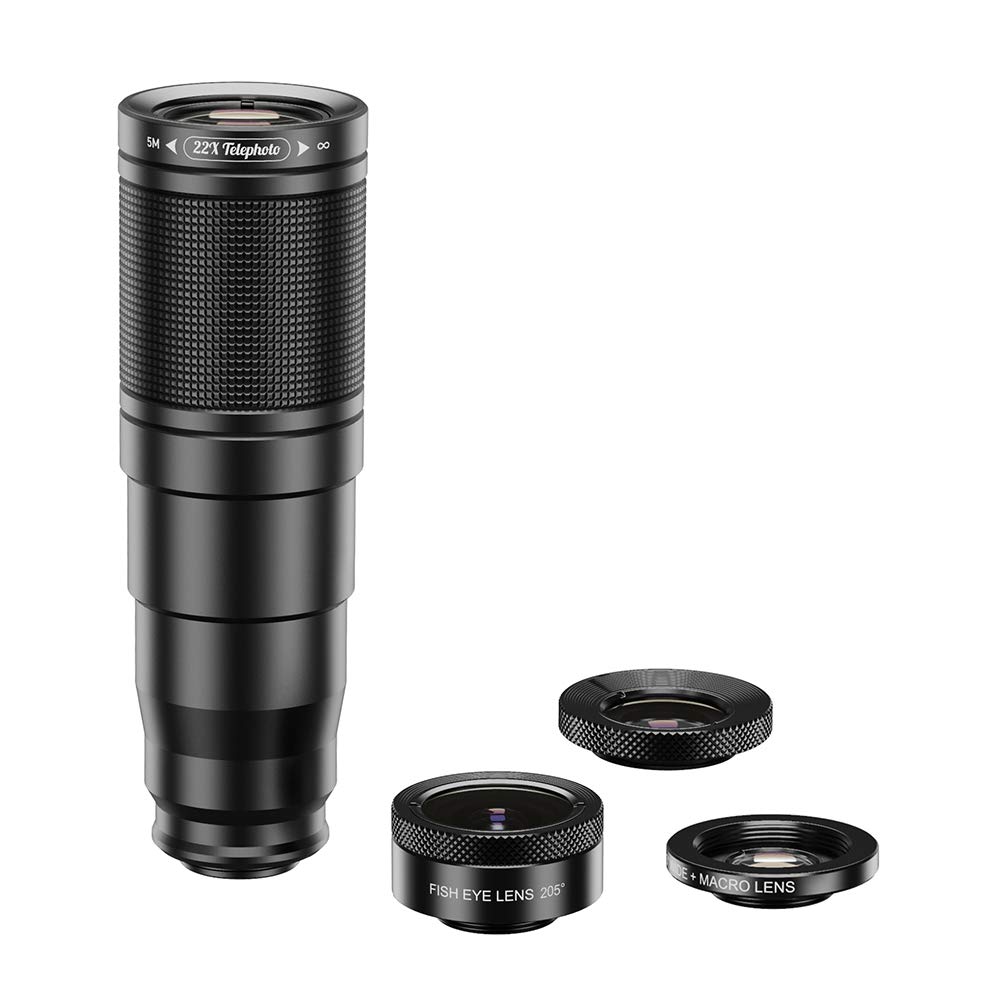 Kit Obiettivo Fotocamera Telefono 22X Teleobiettivo 4 in 1 in