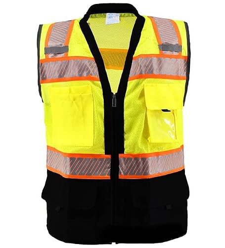 Safety Depot Sv544-Bk Premium Black Bottom Two Toned Class 2 Safety Vest (Xl) #TOP29