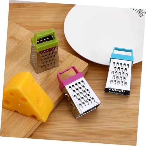 Set 3 ralladores mini de acero inoxidable para cocina miniatura 4