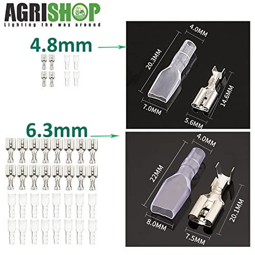 AGRISHOP 2Stück Anhänger Stecker 3polig 12v 24v und 2Stück Steckdose 3-Polig,Wasserfester Traktor Steckdose Stecker 3 polig für LKW RV PKW KFZ,Stecker 3 polig mit Isolierhülse Draht Crimpklemmenblock