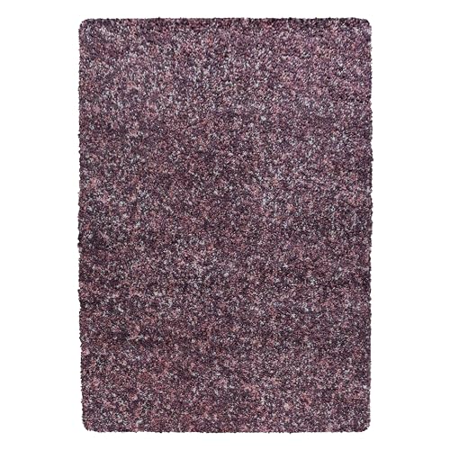 HomebyHome Tapis Shaggy à Poil Long Design mélangé, Tapis à Poil Long de Style Vintage pour Le Salon, Couleur: Rose-1, Taille: 120 x 170 cm