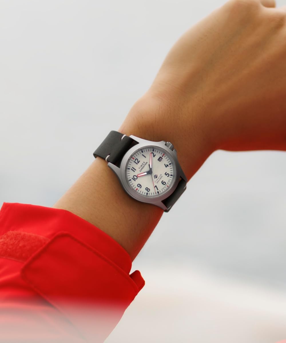 Timex Men's Expedition Titanium 38mm Leather Strap Watch