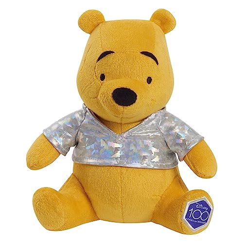 Image of Just Play Disney100 Years of Wonder Winnie-the-Pooh Small Plush Stuffed Animal Teddy Bear, Officially Licensed Kids Toys for Ages 2 Up
