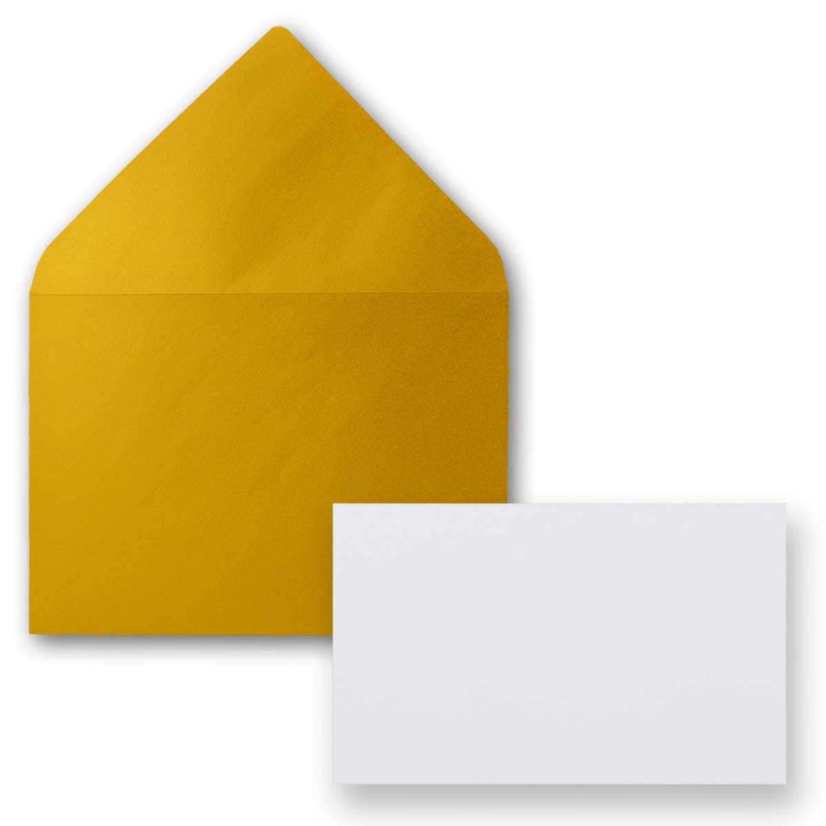 M5-507 - Set di 5 biglietti identici per auguri in oro dorato, 13,5 x 8,5