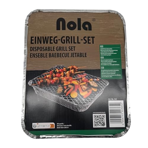 KM Firemaker Barbecue jetable – 1 paquet – Avec 450 g de charbon de bois et papier d'allumage – Prêt à l'emploi pour pique-nique, camping et barbecue...