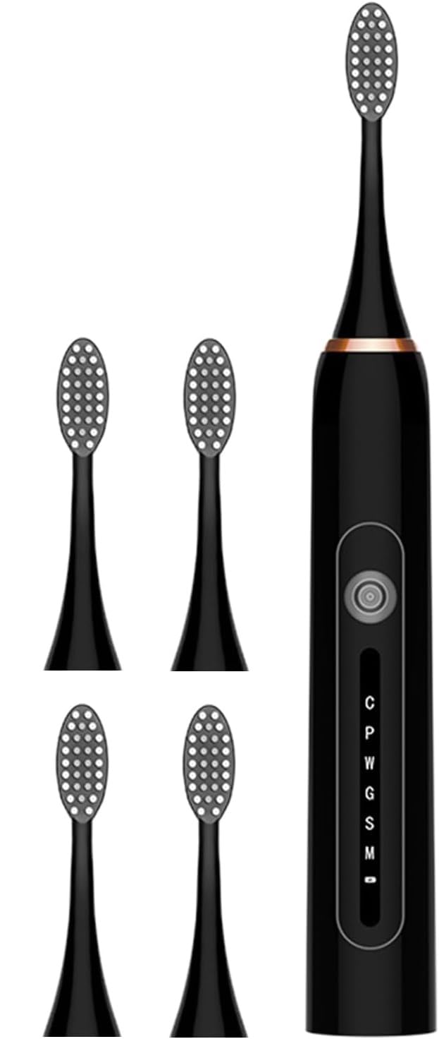 KRLZ Electric Toothbrush for Adults, Teeth & Gums Care Electric Toothbrush, Fast Charge Long Lasting with Intelligent Time Reminder, 6 Selectable Modes DuPont Brush Heads for Travel, Indoor, Outdoor-image-24