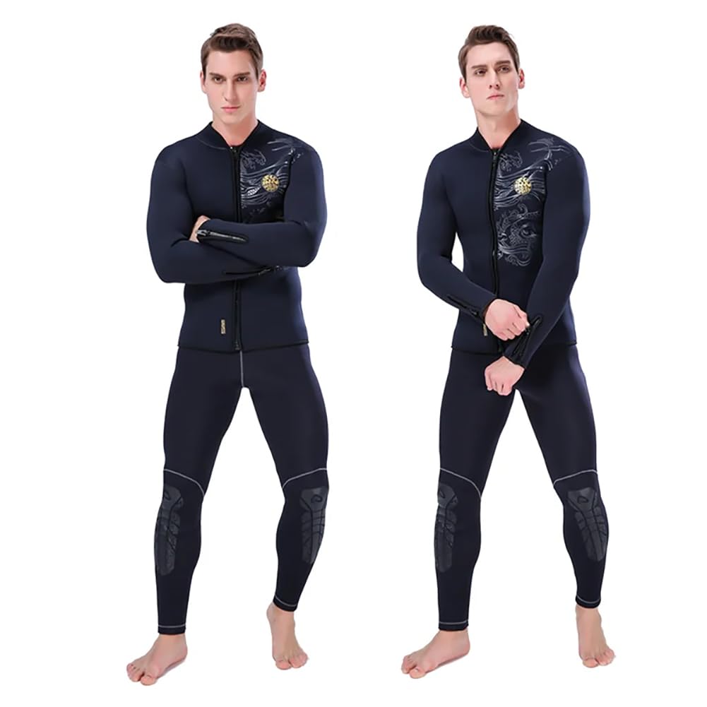 WYYHAA 5MM Wetsuit Top Mens Women, Ultra Stretchy & Warmth Neoprene Diving Jacket, Long Sleeve Wetsuit Jacket for Cold Water Snorkeling Surfing,XXL