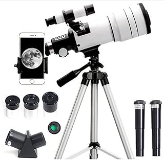 Adult and Kids Telescope, 70mm Aperture Refractor Telescope (15X-150X) for Astronomy Beginners, Portable Travel Telescope with Tripod, Astronomy Gift for Kids