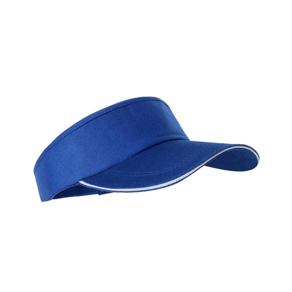 Culer Men's Blue Fashion Sun Visor Hat Neutral Empty Top Sports Cap Adjustable Sports Solid Color Tennis Golf Baseball Cap For Wo(Blue)