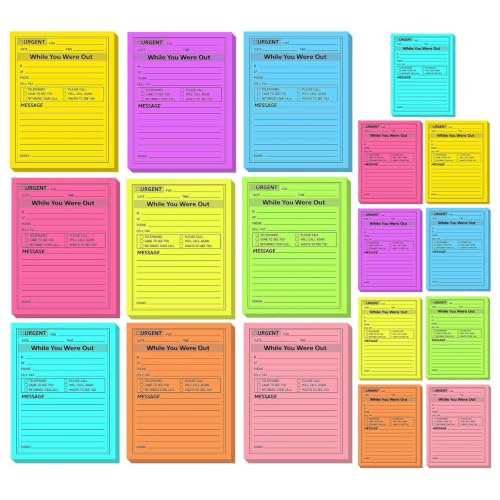 Pense-bête néon adhésif pour éviter les oublis Lot 18 blocs notes autocollantes maison