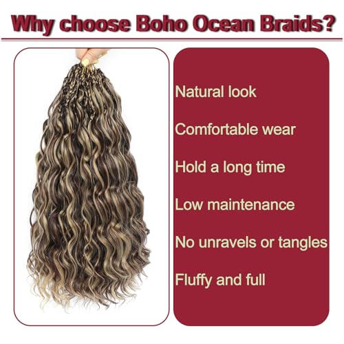 Synthetic deep wavy crochets braids extensions de cheveux denses - 4