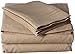 Anili Mili's Triple Stitch Embroidery Affordable 4 PC Bed Sheet Set - Queen Size, Tan Cream