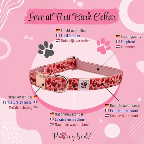 Collier pour chien rose Valentin idée cadeau pour petit chien - 3