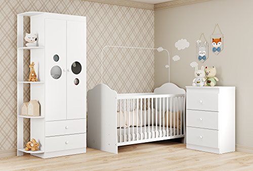 Multimóveis Cômoda Ping Pong 3 Gavetas Flex, Multicor