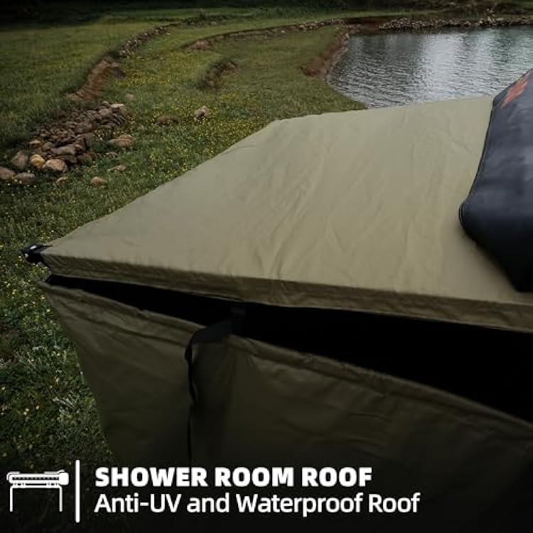SAMOUT Vehicle Side Shower Room with Roof, 3.3ft x 3.3ft Privacy Shelter Restroom, Car Side Shower Room, Portable Shower Tent for Camping
