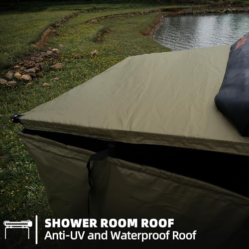 image for SAMOUT Vehicle Side Shower Room with Roof, 3.3ft x 3.3ft Privacy Shelt