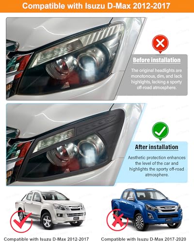 Protector de luz para accesorios Isuzu Dmax de alta resistencia Blade 2pzs 3