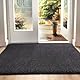 DEXI Schmutzfangmatte,rutschfeste Fußmatte für Innen und Außen,Waschbar Eingangsteppich Saugstarke Türmatte - Sauberlaufmatte 60 x 90 cm,Schwarz-Grau