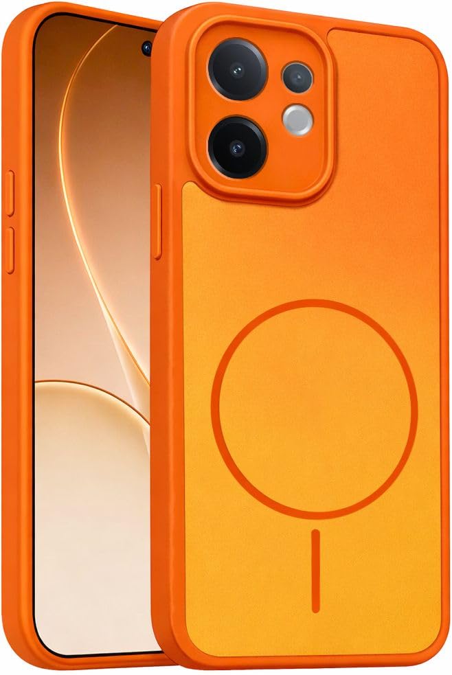 Knotyy Back Cover for vivo V60 5G |Hard PC Case Cover| Ultra-Thin & Light Weight Case Cover for vivo V60 5G (Orange)-image-42