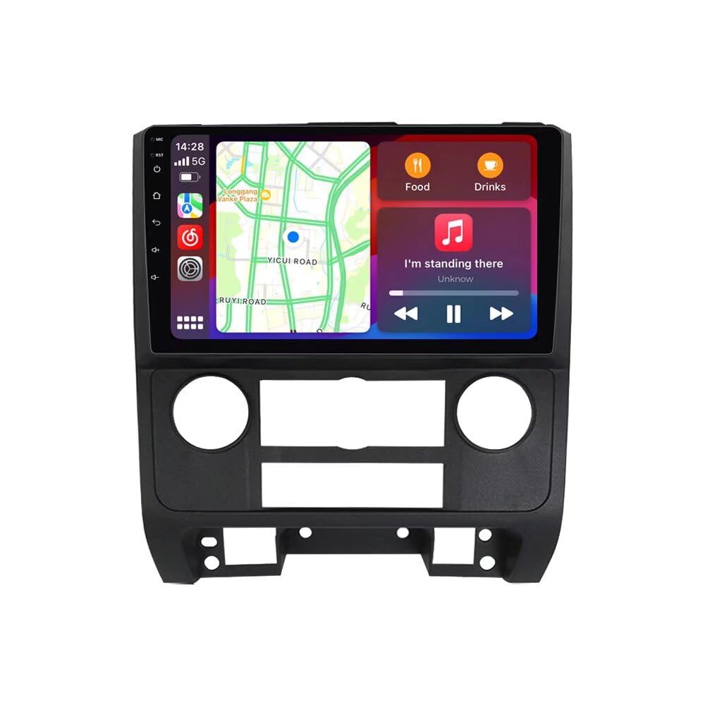 Car Radio Stereo for Ford Escape/Kuga/Mazda Tribu 2007-2012, Biorunn Android 13 9 Inch Octa Core GPS Navigation Built-in Car-Play Android Auto IPS FM AM RDS SWC DSP, 4GB RAM 32GB ROM