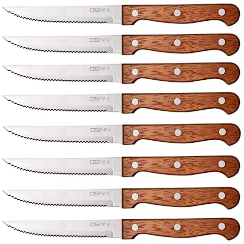 Steak Knives Set of 8 Utility Knives Steak Knife Cutlery Utensil Serrated Edge Steel… Cover