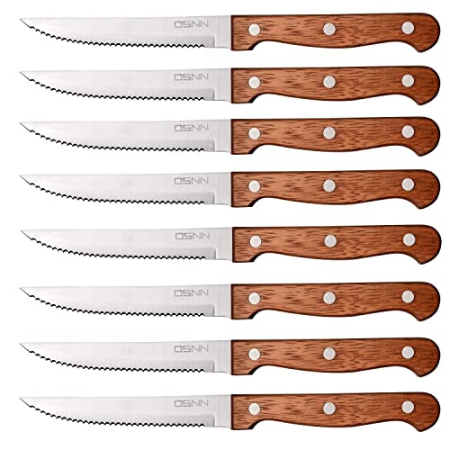 Steak Knives Set of 8 Utility Knives Steak Knife Cutlery Utensil Serrated Edge Steel…