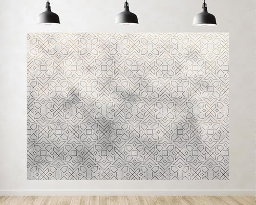 Trykid 8x6ft Gold Geometric Pattern Luxurious Backdrop Modern Intricate Metallic